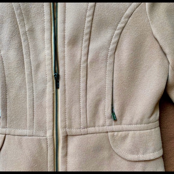 EXPRESS Tan Zip-Up Peplum Blazer - Picture 7 of 7